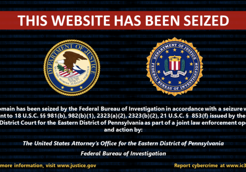 US government seizure notice